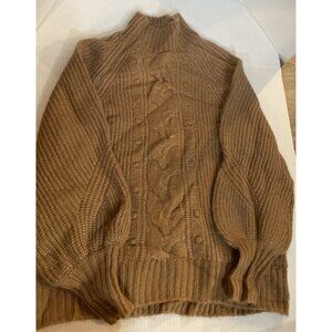 Women's Plus Size Turtleneck Pullover Sweater - Ava & Viv  Beige - Size X- NWT